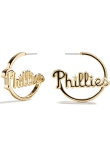 Philadelphia Phillies Matte Hoop Womens Earrings