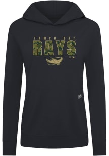 Levelwear Tampa Bay Rays Womens Black Relay Protect Hooded Sweatshirt