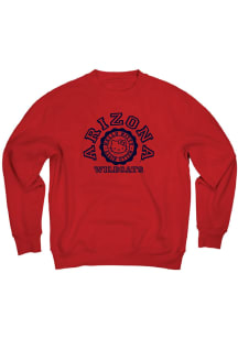Blue 84 Arizona Wildcats Womens Cardinal Hello Kitty School Rule Crew Sweatshirt