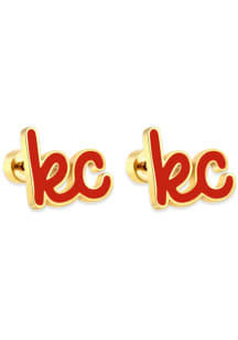 Kansas City EB & Co Script Initial Stud Womens Earrings