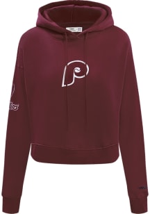 Pro Standard Philadelphia Phillies Womens Maroon Classic Hooded Sweatshirt