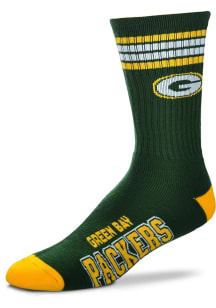 Green Bay Packers Green 4 Stripe Deuce Youth Crew Socks