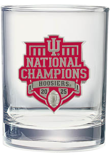 Indiana Hoosiers CFP National Champions 2025 14oz Double Old Fashion Rock Glass - Crimson
