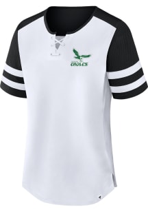 Philadelphia Eagles Womens Touchdown Pass Fashion Football Jersey - White