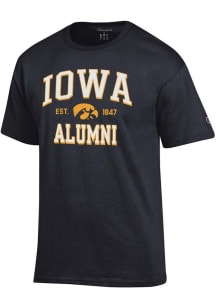 Champion Iowa Hawkeyes Black Est Alumni Jersey Short Sleeve T Shirt