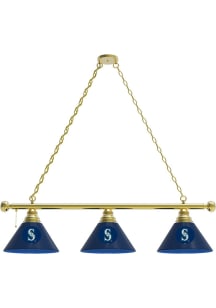 Seattle Mariners 3 Shade Gold Billiard Lamp