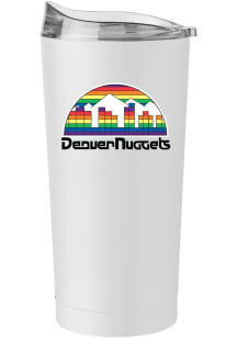 Logo Brands Denver Nuggets 20oz Vault Powder Coat Stainless Steel Tumbler - White