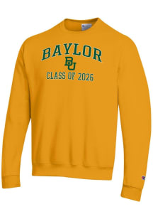 Champion Baylor Bears Mens Gold Font Class of 2026 Powerblend Long Sleeve Crew Sweatshirt