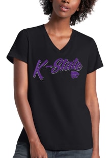 K-State Wildcats Womens Black Field Short Sleeve T-Shirt