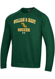 Under Armour William & Mary Tribe Mens Green Soccer Rival Long Sleeve Crew Sweatshirt