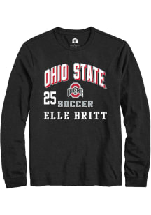 Elle Britt Ohio State Buckeyes Black NIL Arch Logo Long Sleeve Player T Shirt