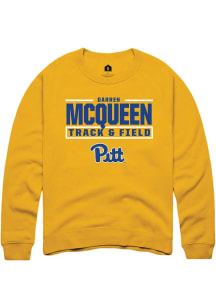 Darren McQueen Pitt Panthers Mens Gold NIL Stacked Box Player Crew