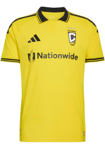 Columbus Crew Mens Adidas Authentic Soccer Authentic Home Jersey - Yellow