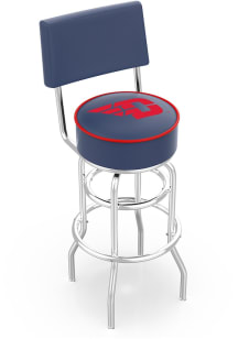 Dayton Flyers Double-Ring Swivel with Back Pub Stool - Black