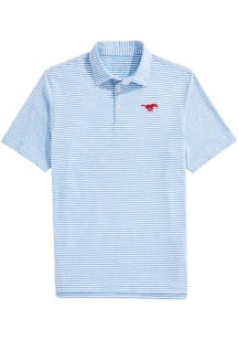 Vineyard Vines SMU Mustangs Mens Light Blue Sankaty Short Sleeve Fashion Polo