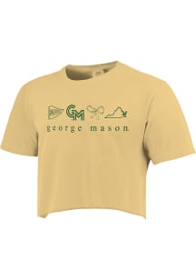 George Mason University Womens Yellow Elements Short Sleeve T-Shirt