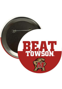 Maryland Terrapins BEAT Towson 3" Button - Red