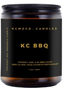 Kansas City KCMOCO KC BBQ 7oz Brown Candle