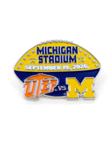 Michigan Wolverines Souvenir 2026 vs UTEP Game Day Pin - Maize