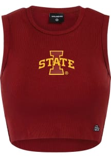 Hype and Vice Iowa State Cyclones Womens Cardinal Cut Off Tank Top