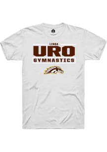 Linda Uro Western Michigan Broncos White NIL Stacked Box Short Sleeve Player T Shirt