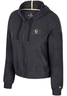 Colosseum Colorado Buffaloes Womens Black Gravity Long Sleeve Full Zip Jacket