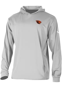 Columbia Oregon State Beavers Mens Grey Heat Seal Long Drive Long Sleeve Hoodie