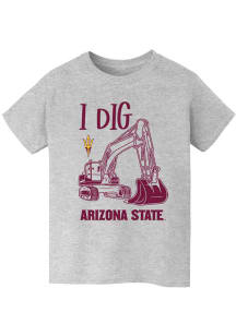 Vive La Fete Arizona State Sun Devils Youth Grey Excavator Short Sleeve T-Shirt