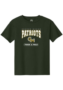 Summit Sportswear George Mason University Youth Green Track & Field Short Sleeve T-Shirt