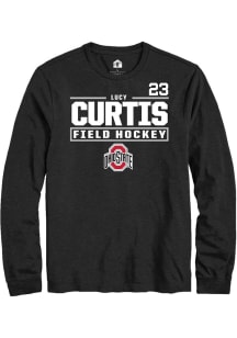 Lucy Curtis Ohio State Buckeyes Black NIL Stacked Box Long Sleeve Player T Shirt