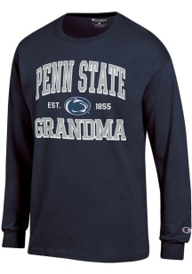 Champion Penn State Nittany Lions Navy Blue Est. Date Grandma Jersey Long Sleeve T Shirt