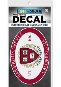 Harvard Crimson EST. Auto Decal - Crimson