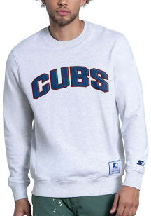Starter Chicago Cubs Mens White Face Off Long Sleeve Crew Sweatshirt