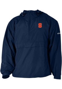 Columbia Syracuse Orange Mens Navy Blue Heat Seal Prodigy Long Sleeve Qtr Zip Pullover