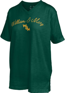 Pressbox William & Mary Tribe Womens Green Pensacola Short Sleeve T-Shirt
