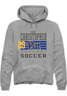 Owen Christopher Pitt Panthers Mens Grey NIL Striped Player Hood