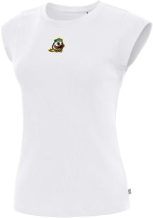 Antigua Oregon Ducks Womens Navy Blue Show Off Short Sleeve T-Shirt