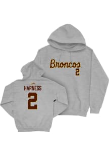 Alli Harness Western Michigan Broncos Mens Grey NIL Script Player Hood