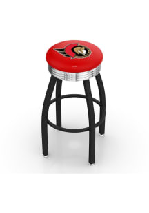 Ottawa Senators 3 Ring Chrome Seat Pub Stool - Black
