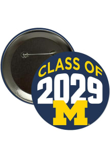 Michigan Wolverines 3" Class of 2029 Button - Navy Blue