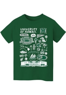 Vive La Fete Hawaii Warriors Youth Green Impressions Short Sleeve T-Shirt