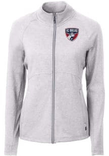 Cutter and Buck FC Dallas Womens Grey Adapt Eco Knit Light Weight Jacket