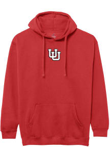 League Utah Utes Mens Red Essential Long Sleeve Hoodie