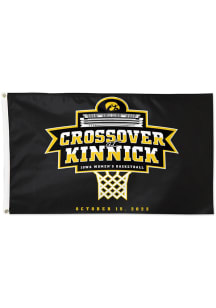 Iowa Hawkeyes Crossover at Kinnick 3x5 Silk Screen Grommet Flag - Black