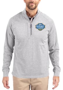Cutter and Buck UCLA Bruins Mens Grey 2026 WBB Champions Adapt Eco Knit Big and Tall Qtr Zip