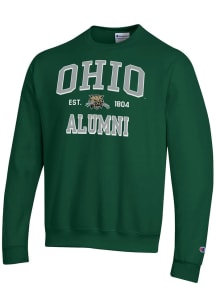 Champion Ohio Bobcats Mens Green Est Date Alumni Powerblend Long Sleeve Crew Sweatshirt