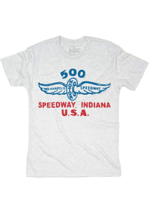 Indy 500 White 500 Speedway Short Sleeve Fashion T Shirt