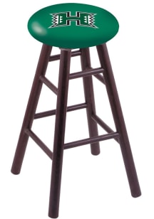 Hawaii Warriors Round Cushion Oak Pub Stool - Brown