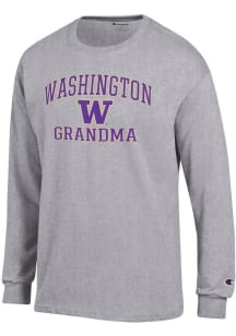 Champion Washington Huskies Grey Grandma Jersey Long Sleeve T Shirt