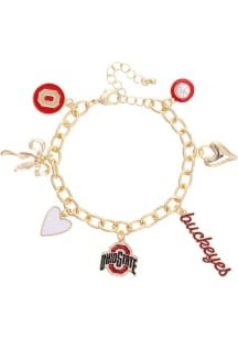 Ohio State Buckeyes Enamel Icons Charm Womens Bracelet